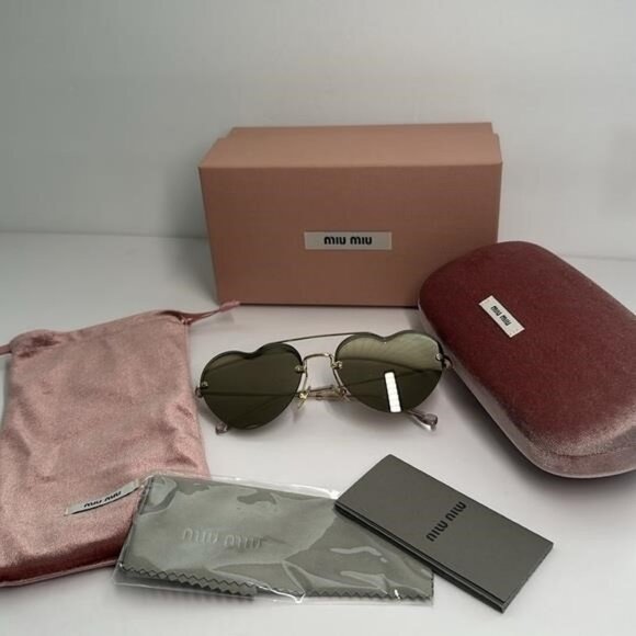 New - Miu Miu™ Core Collection MU 62US ZVN1C0 58 - Pale Gold main image 12